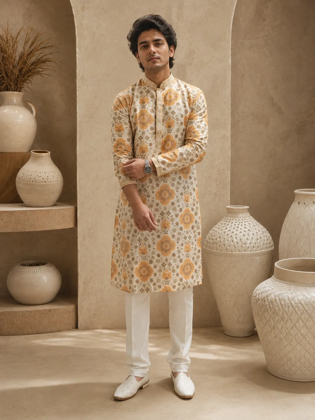 Cream Kurta - Men Kurta | Men