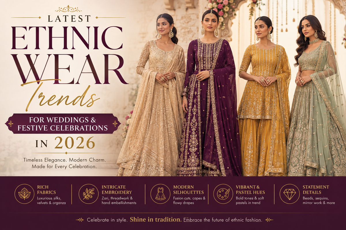 Latest Ethnic Wear Trends for Weddings & Festive Celebrations in 2026