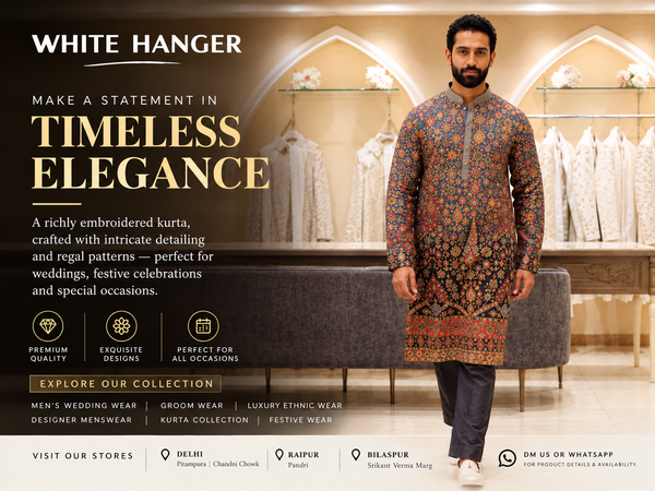 Timeless Elegance: Discover Designer Kurta & Men’s Ethnic Wear at White Hanger