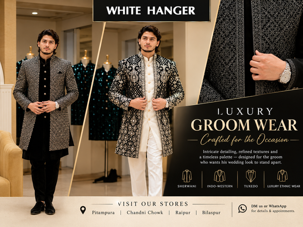 Luxury Groom Wear for the Modern Wedding | White Hanger