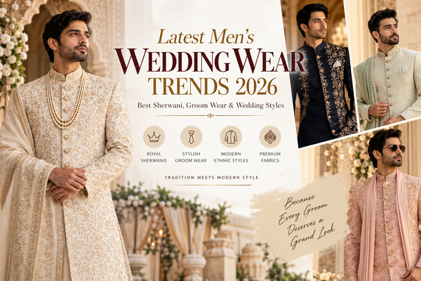 Latest Men’s Wedding Wear Trends 2026: Best Sherwani, Groom Wear & Wedding Styles