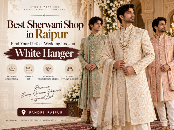Best Sherwani Shop in Raipur: Find Your Perfect Wedding Look at White Hanger