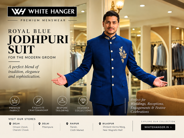 Royal Blue Jodhpuri Suit for Groom: A Perfect Blend of Royal Elegance and Modern Style